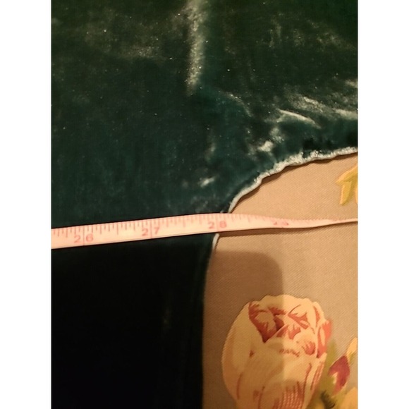 Eileen Fisher Velvet Silk Dolman Sleeve Top Pine Green V-Neck Size L NWT $278 - Picture 5 of 6